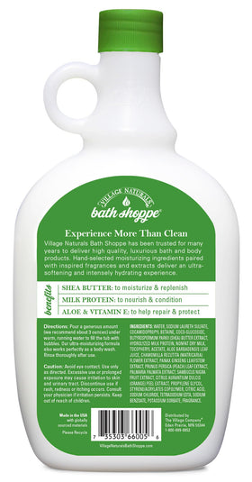 Village Naturals two 28 fl oz bottles side by side showing value and size benefit