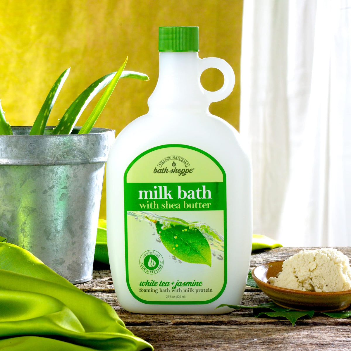 Village Naturals pump dispenser close-up for easy controlled pours and convenience
