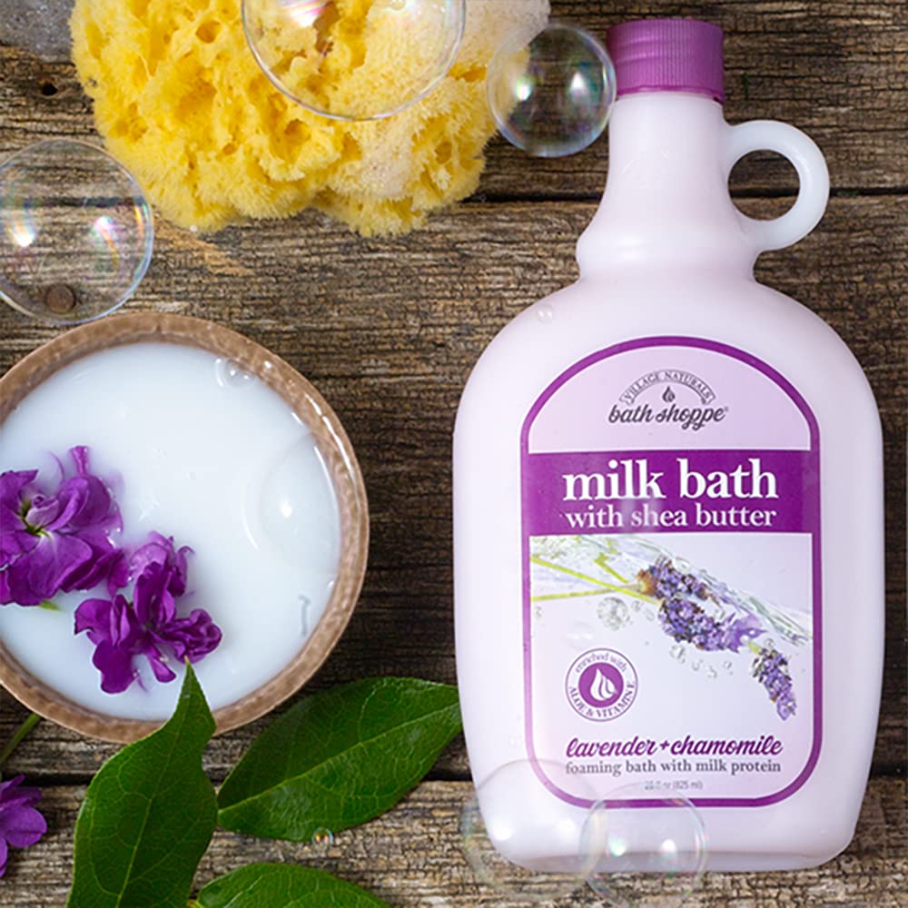 Village Naturals shea butter and milk texture close-up highlighting moisturizing effect