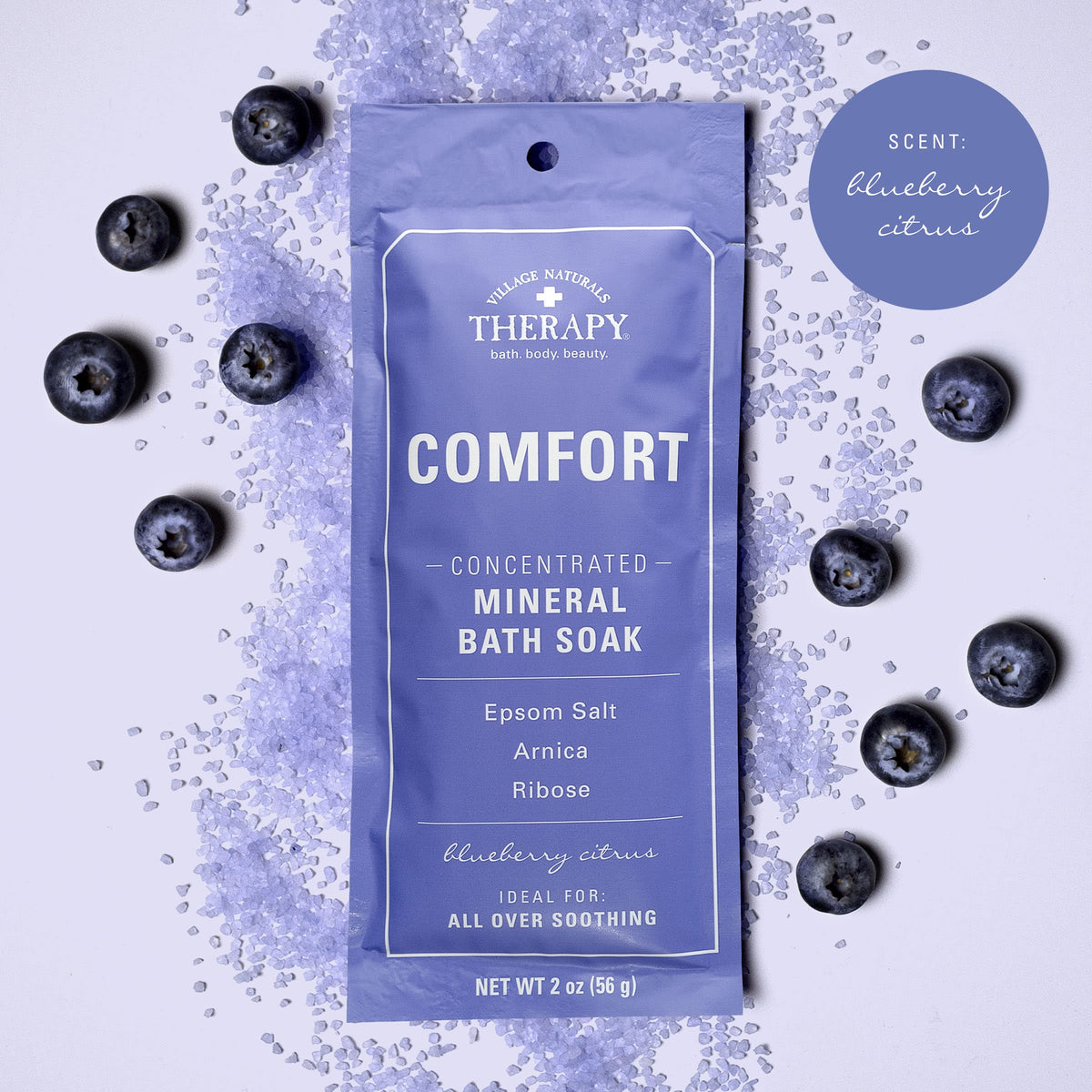Texture detail of the Village Naturals Therapy mineral powder showing fine crystals
