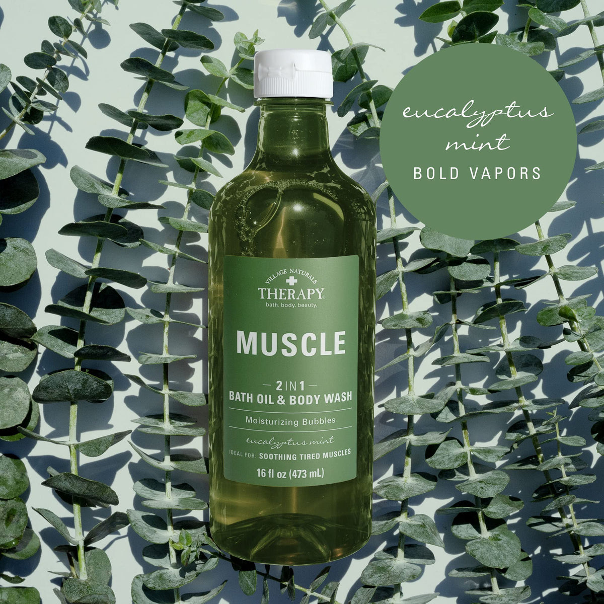 Village Naturals Therapy foamy texture on skin demonstrating moisturizing lather
