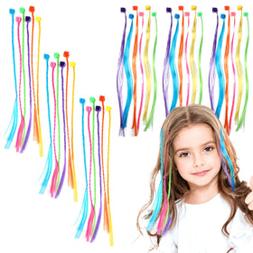 Vin Beauty front packaging showing 36 colorful clip-in extensions and variety