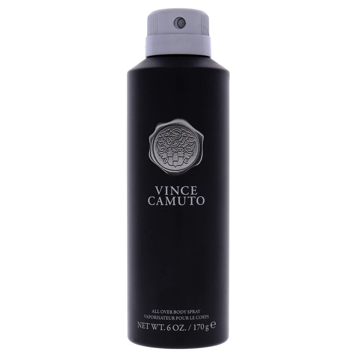 Vince Camuto front packaging showing sleek can and label, conveys polished style
