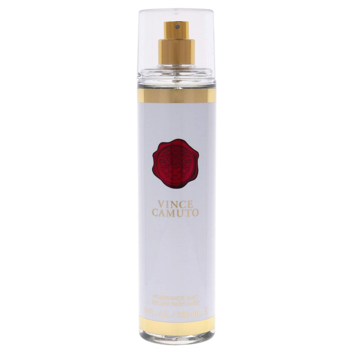 Vince Camuto front bottle showing glass design and size for elegant display