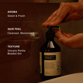 Vinci Botanicals flatlay of bergamot, geranium and botanicals, highlighting natural ingredients