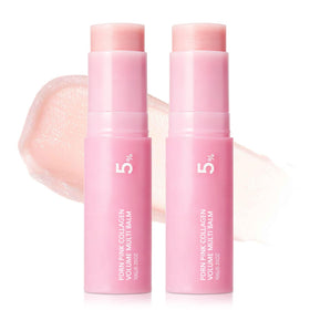 Vincofoo front packaging of pink collagen balm stick showing product benefits