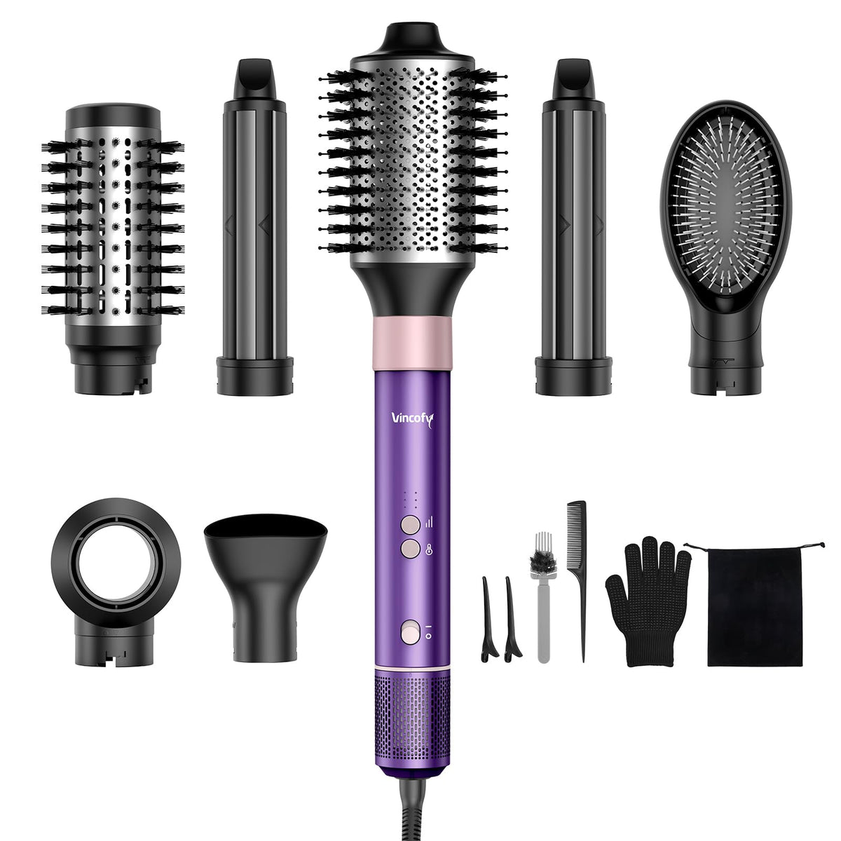 Vincofy front packaging in lilac showing kit contents and benefits