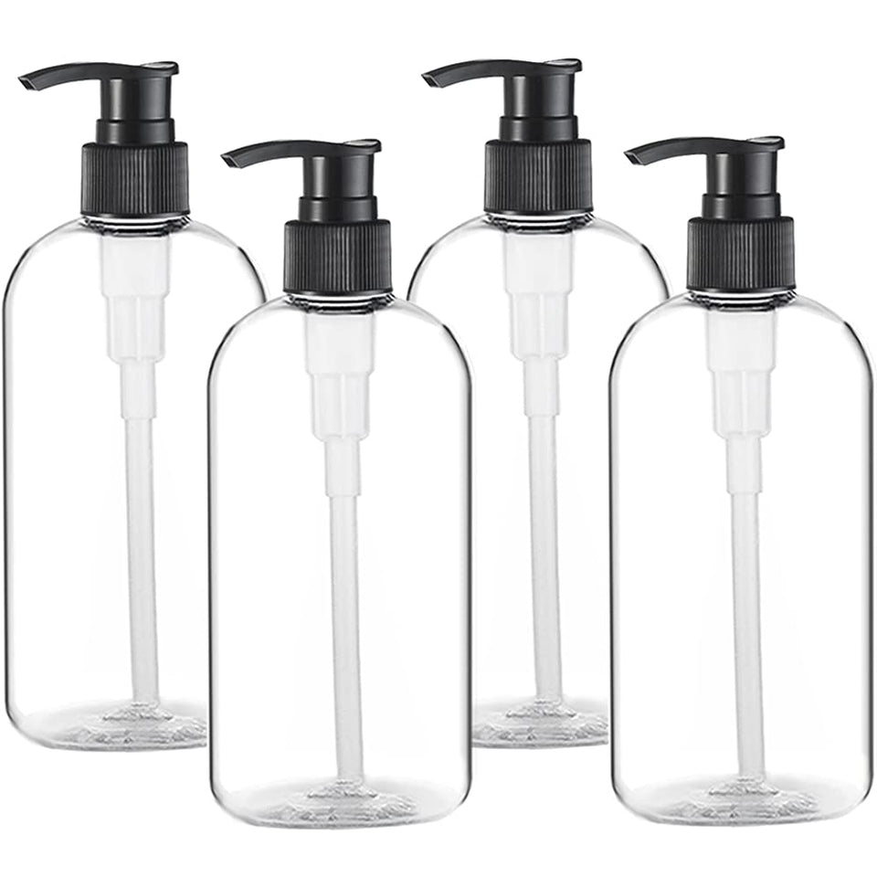 Vioetry front view 4-pack clear bottles showing neat organization benefit