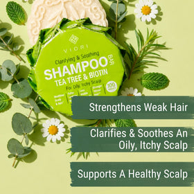 Viori close-up of shampoo bar texture highlighting gentle lather