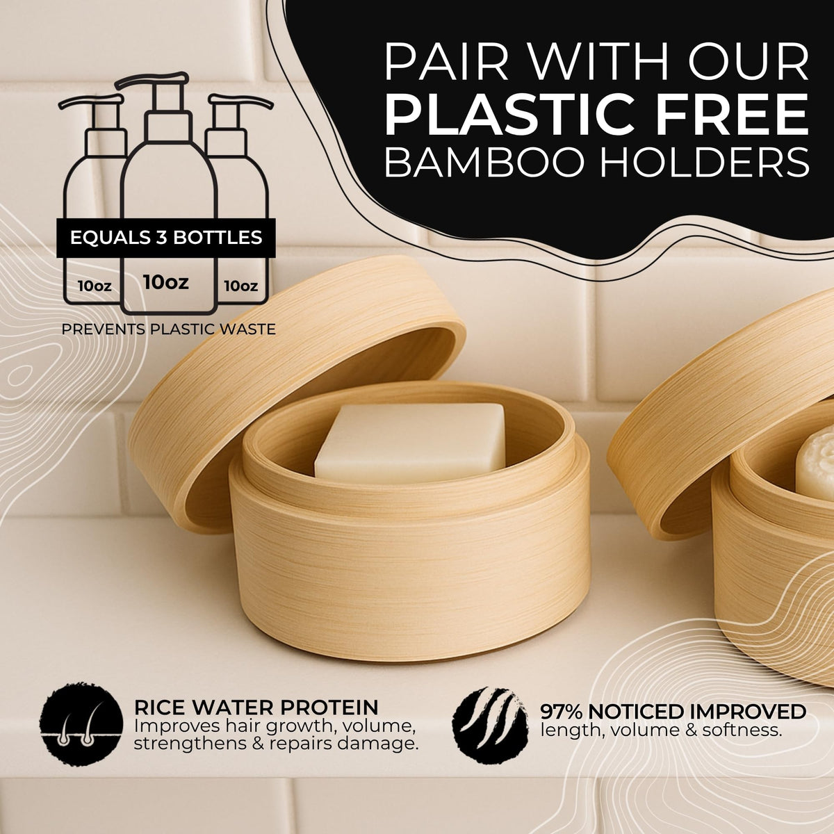 Viori conditioner bar held in hand to show size and travel-friendly benefit