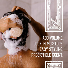 Viori Hamish & Co close-up of shampoo bar texture showing nourishing butters
