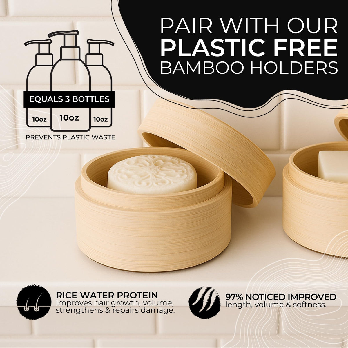 Viori shampoo bar lathering in hands for easy application benefit