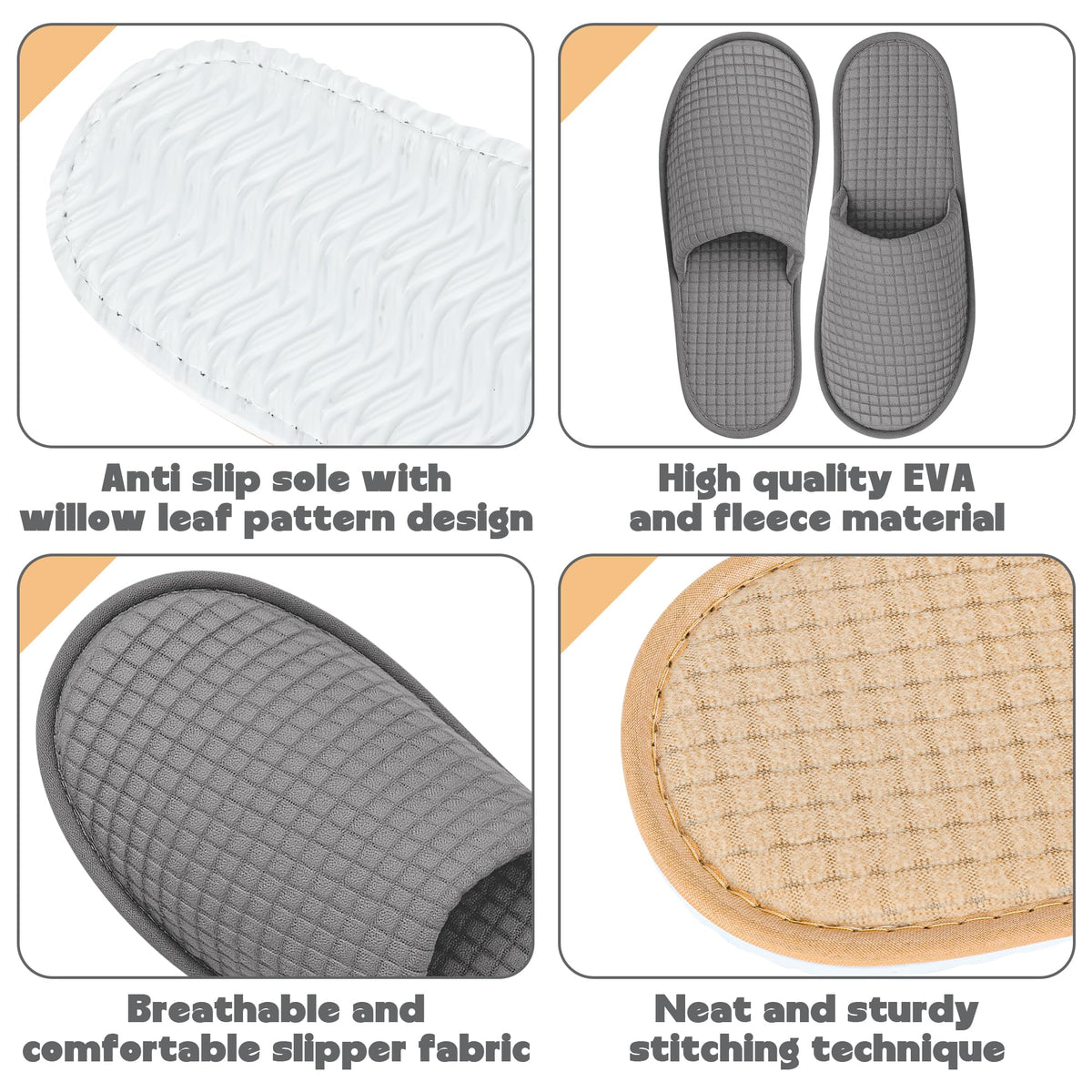Vipay slippers in use at a spa reception demonstrating guest comfort