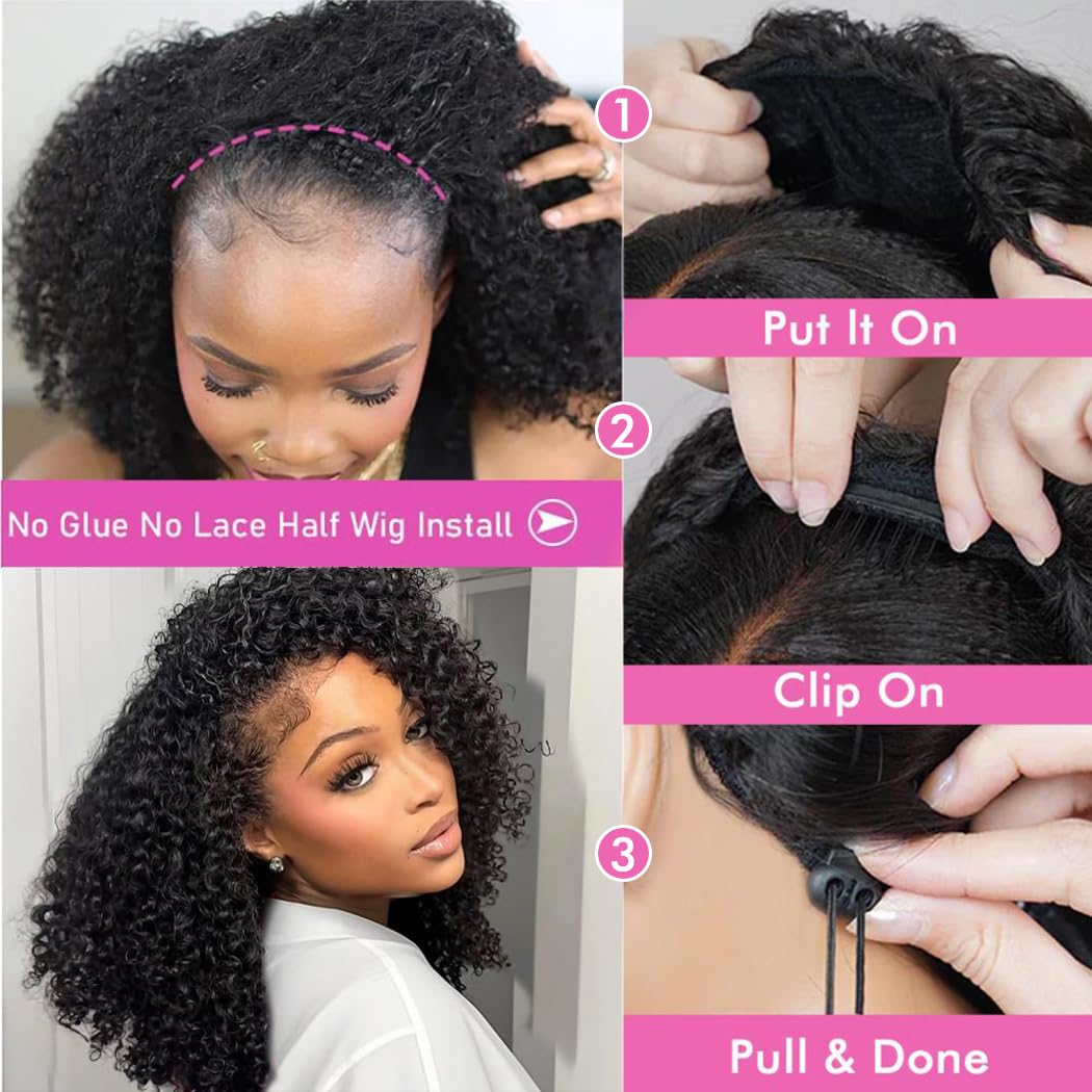 virginess half wig next to ruler for inch and scale reference