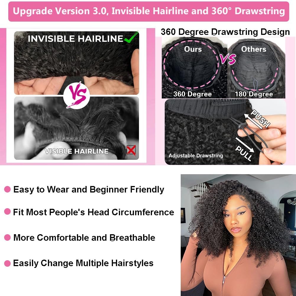 virginess half wig worn by model demonstrating quick everyday style
