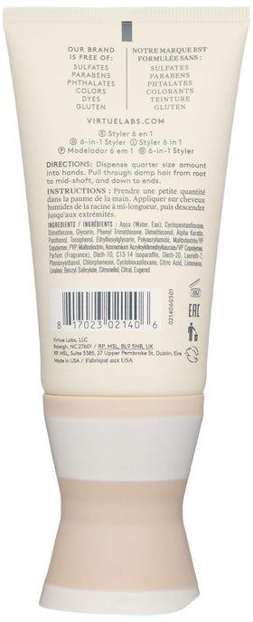 VIRTUE 6-in-1 Styler texture close-up demonstrating lightweight creamy serum benefit