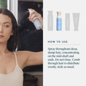 VIRTUE before and after hair reducing frizz and increasing smoothness visibly