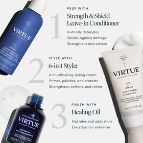 VIRTUE bottle held in hand to show 5 fl oz scale and portable convenience