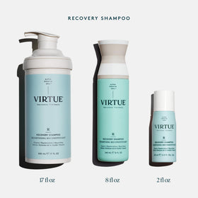 VIRTUE bottle pump detail showing easy-dispense convenience benefit