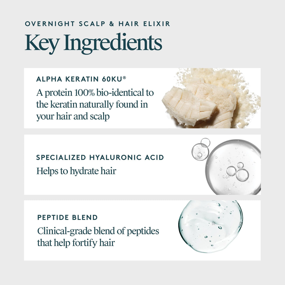 VIRTUE applying elixir to scalp to support balance and comfort