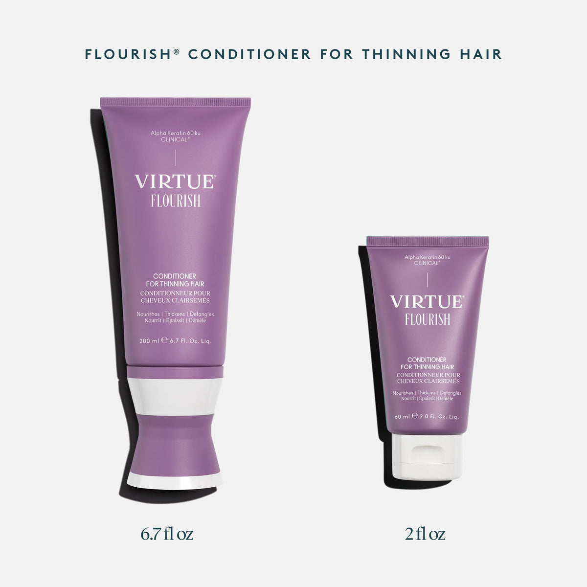 VIRTUE before and after comparison showing improved fullness