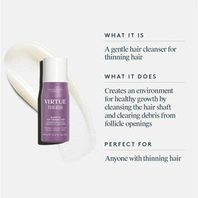 VIRTUE label close-up highlighting ingredient and usage information for informed choice