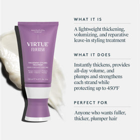 VIRTUE cream texture close-up highlighting soufflé-like consistency for lightweight volume