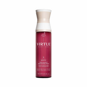 VIRTUE bottle front packaging showing lightweight frizz control benefit