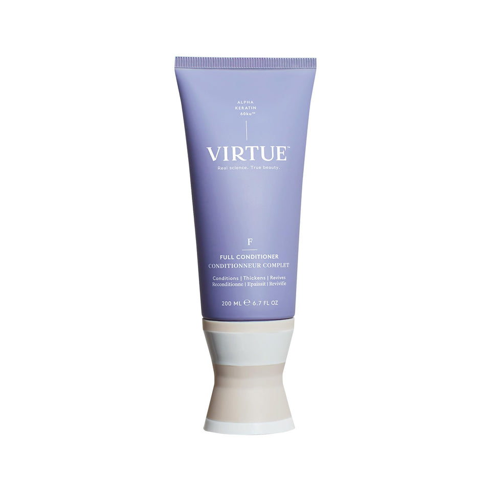 VIRTUE front bottle view showing packaging and full volumizing benefit