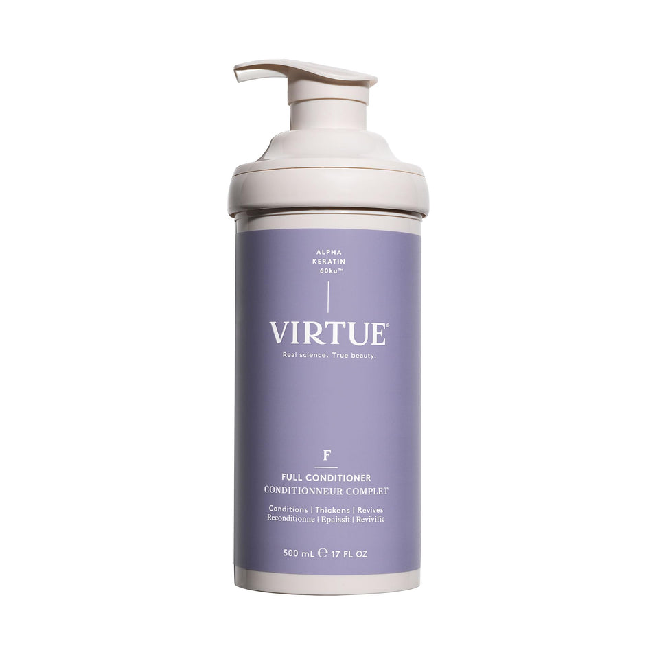 VIRTUE front bottle showing product and brand for clear identification and appeal