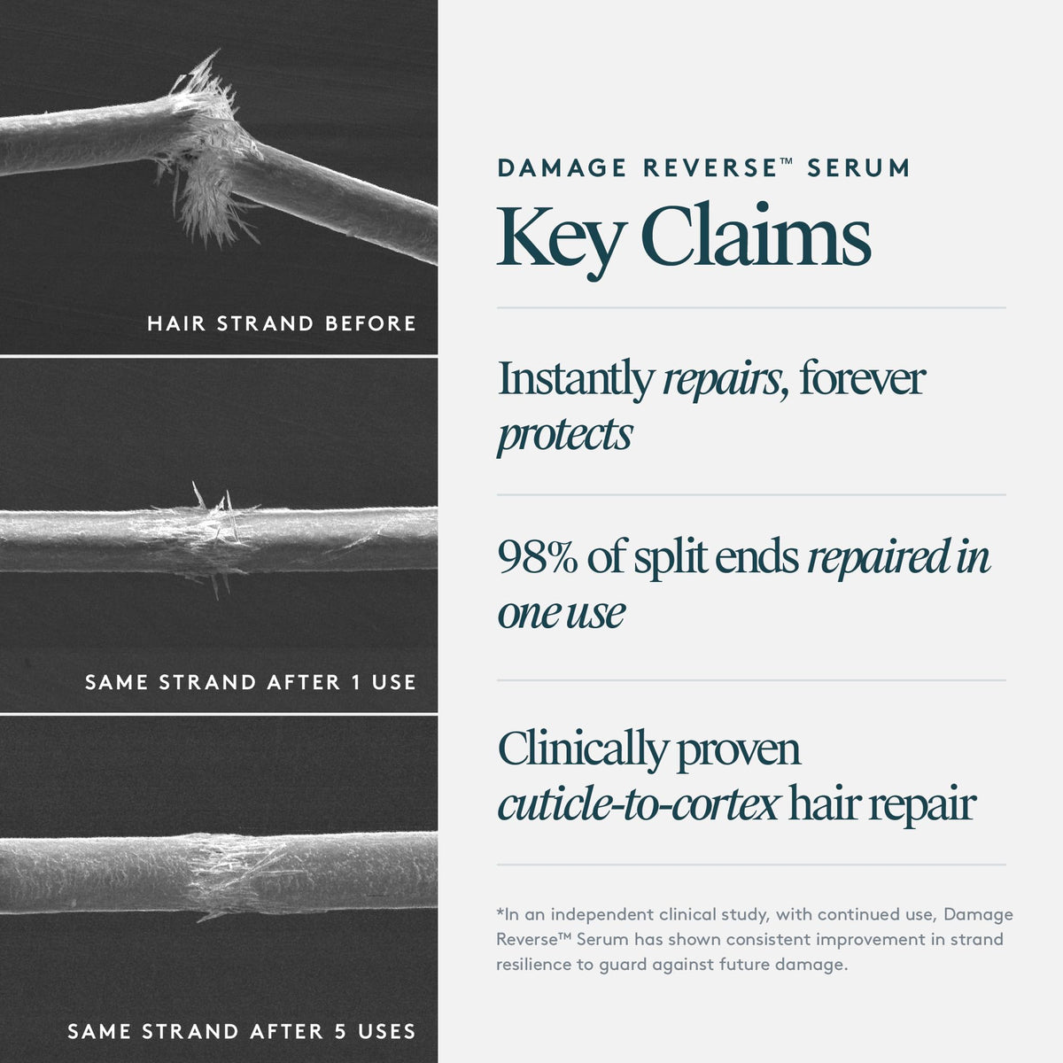 VIRTUE applying serum to damp hair for styling prep and frizz control