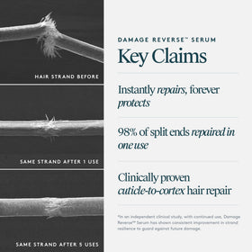 VIRTUE applying serum to damp hair for styling prep and frizz control