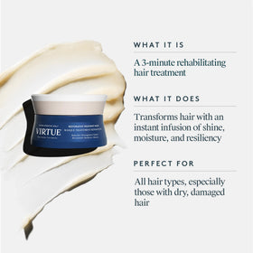 VIRTUE creamy mask texture close-up highlighting smooth spreadability benefit