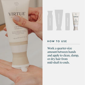 VIRTUE applied on short hair demonstrating frizz control and polished look