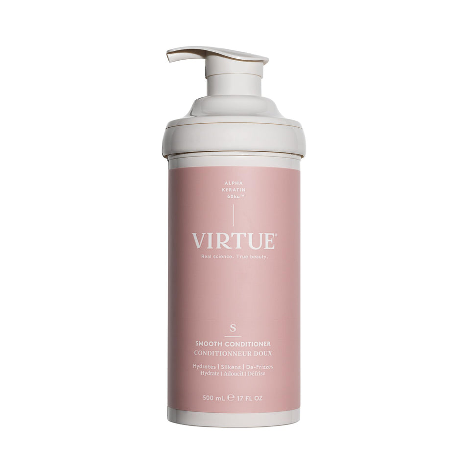 VIRTUE front packaging of Smooth Conditioner showing bottle and brand benefit