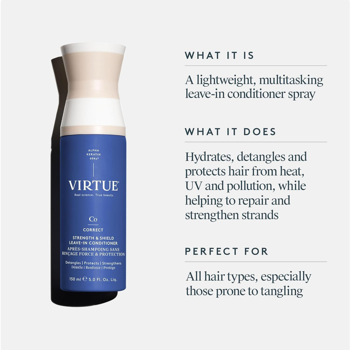 VIRTUE spray nozzle detail illustrating precise mist delivery and even coverage
