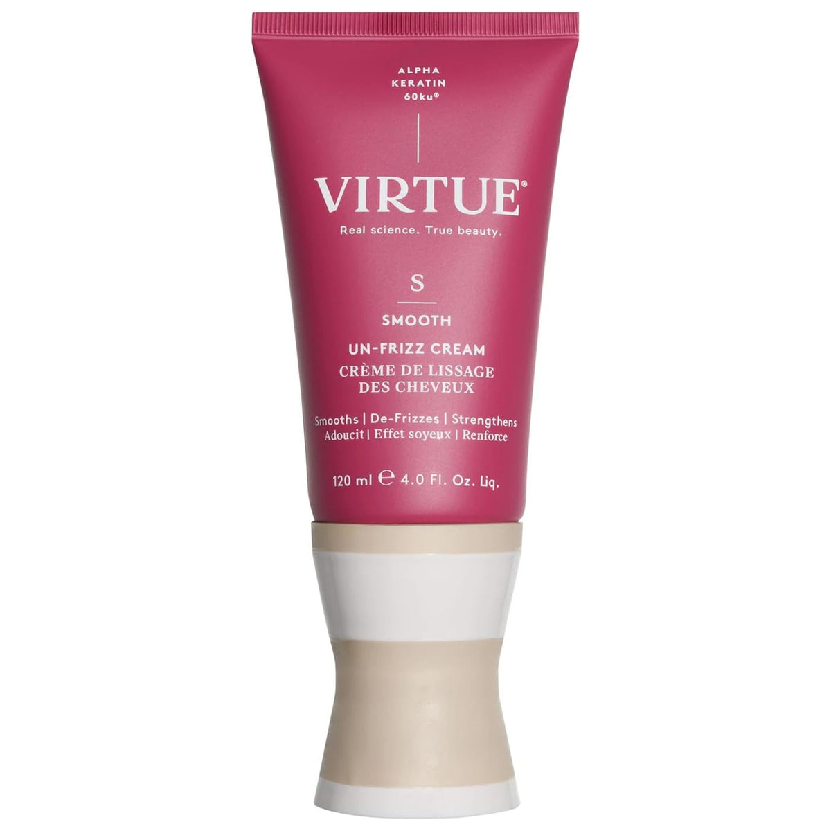 VIRTUE bottle front view showing product packaging and brand benefit
