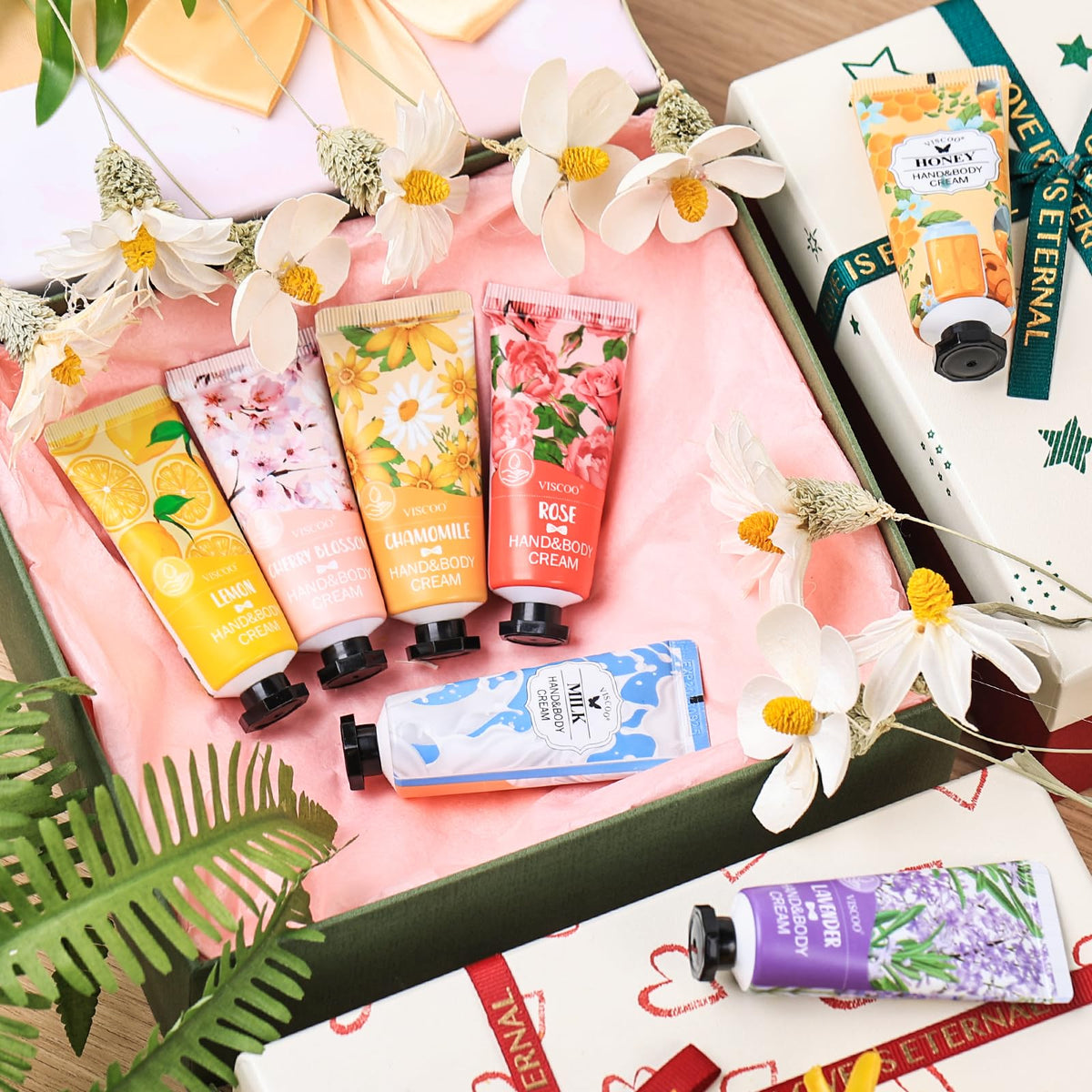 VISCOO gift basket of mini lotions showcasing ideal party favors and teacher gifts