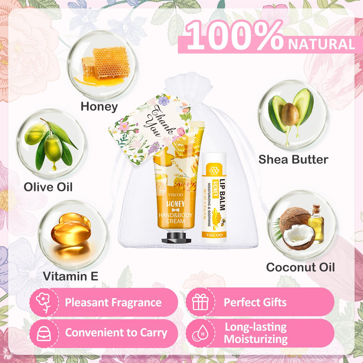 VISCOO lip balm tubes detail showing flavors and twist-up convenience