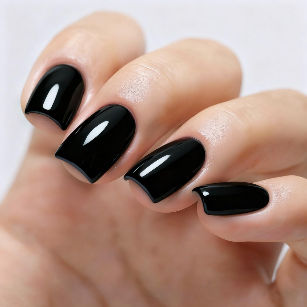 Vishine brush stroke of black gel showing smooth self-leveling application benefit
