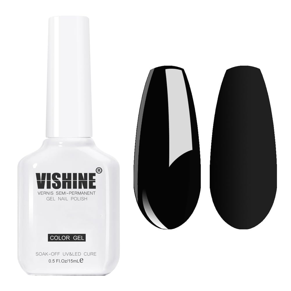 Vishine bottle front view showing rich black color and professional look