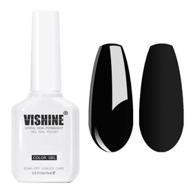 Vishine bottle front view showing rich black color and professional look