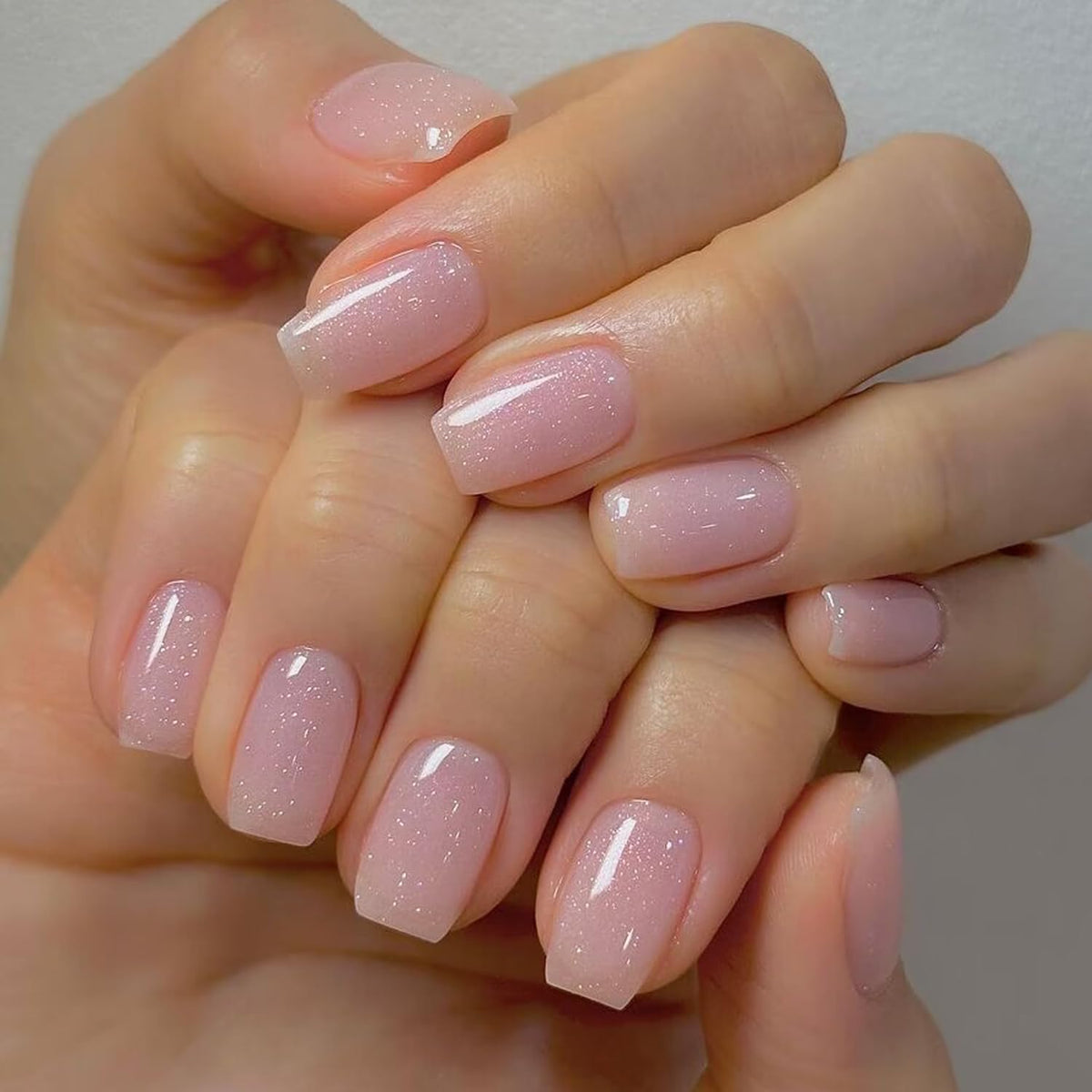 Vishine brush stroke of jelly nude pink showing smooth application and sheen