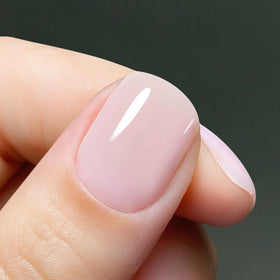Vishine closeup on nail tip showing glossy finish and professional look