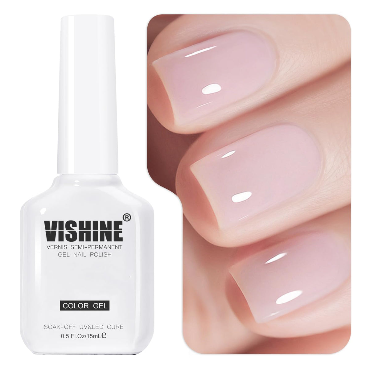Vishine front label jar showing product identity and easy selection benefit
