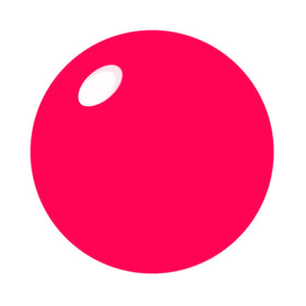 Vishine brush stroke of hot rose pink demonstrating one-coat opacity
