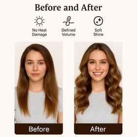 VISOFO rollers wrapped in long hair demonstrating comfortable overnight curl formation