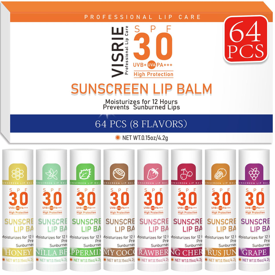 VISRIE front packaging showing SPF 30 and bulk count, convenient for group use