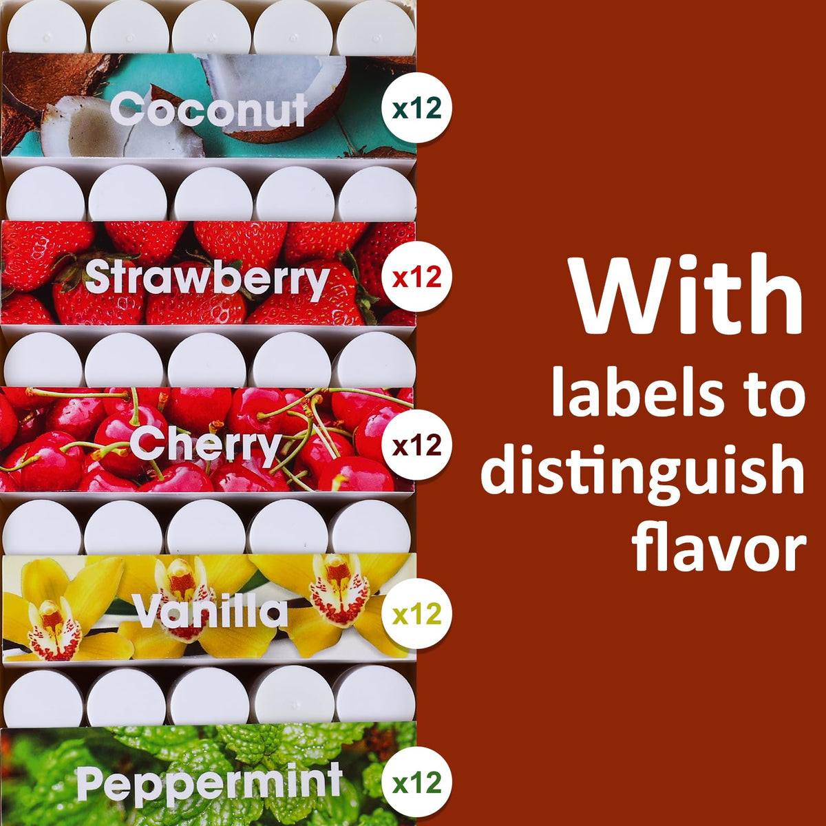 VISRIE label stickers beside blank tubes for quick custom branding
