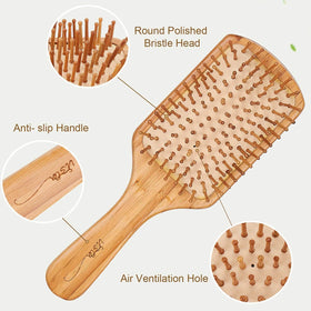 Vista bamboo brush handle closeup highlighting ergonomic grip for comfortable brushing